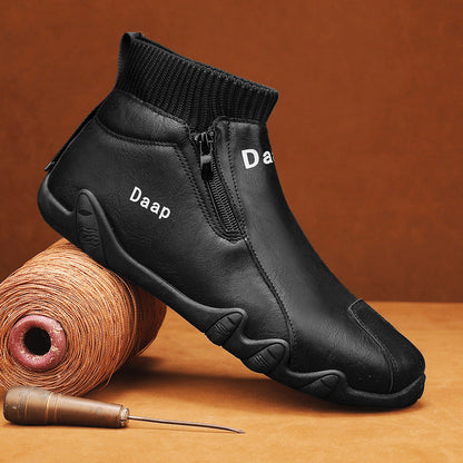 Damen Stiefel Leder Bequem