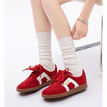 Damen Sneaker Leder Wildleder Modern
