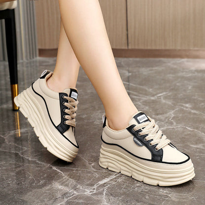 Damen Plateau Sneaker Ergonomisch Bequem