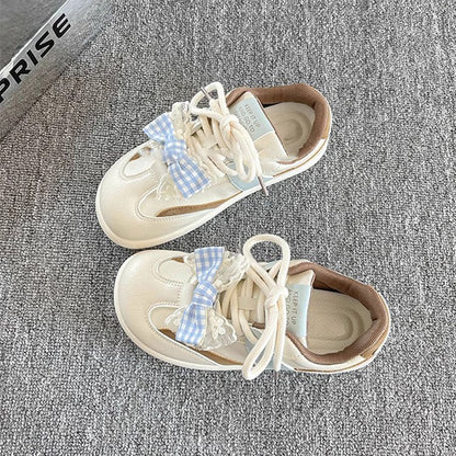 Damen Sneaker Rüschendetail Weich gepolstert