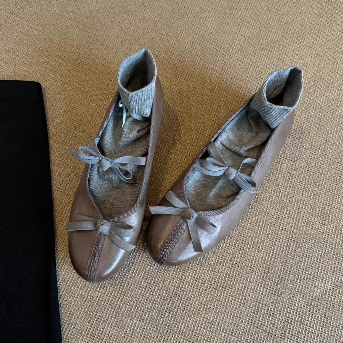 Damen Ballerinas Schleifen Design Bequem Elegant - Norvielle