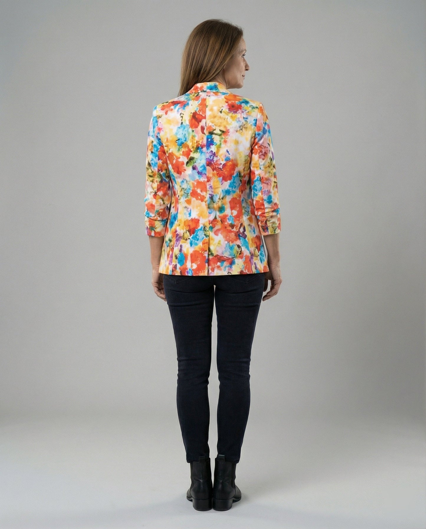 Damen Blazer Elegant Blume Modern