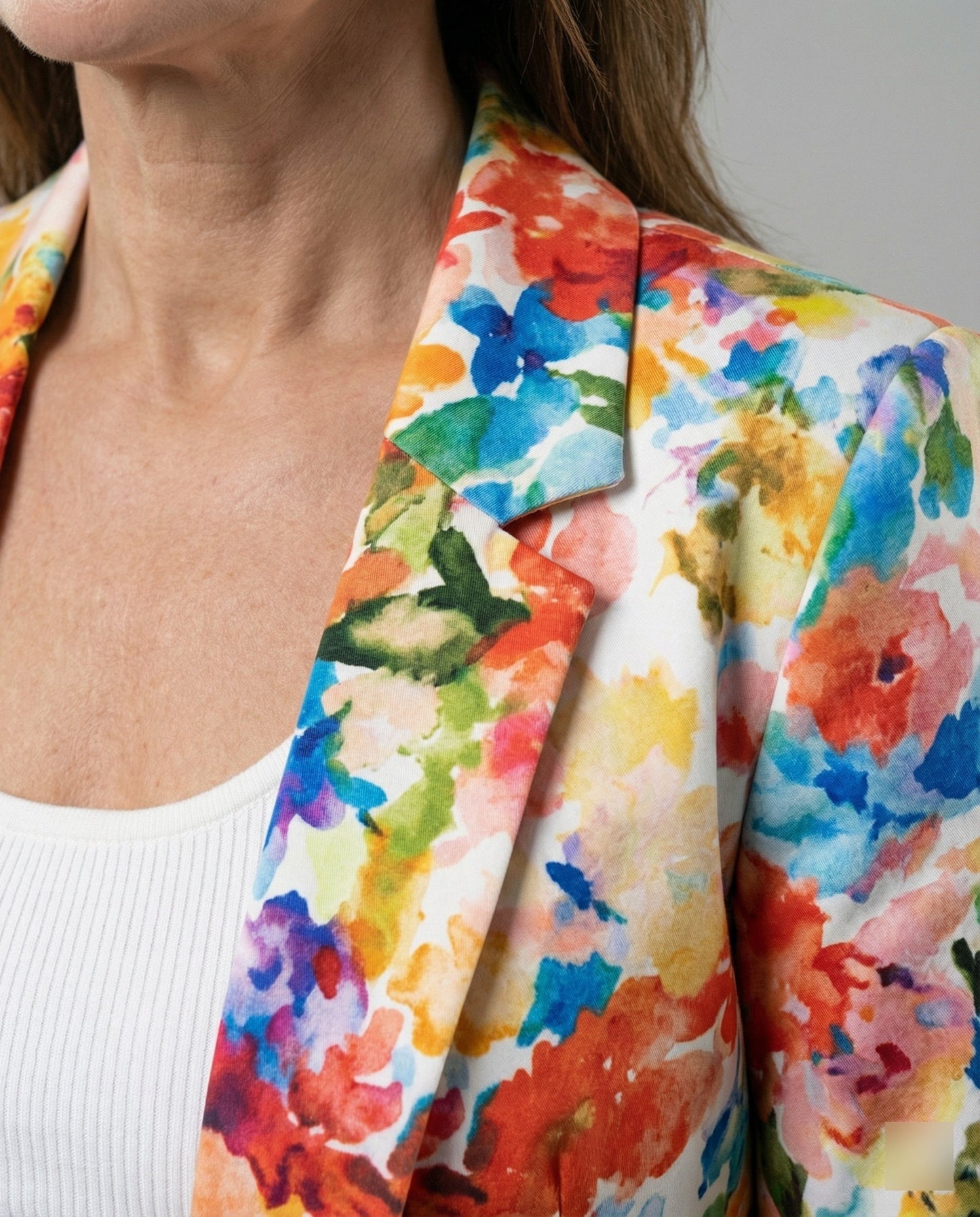 Damen Blazer Elegant Blume Modern