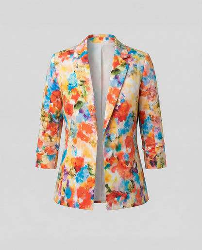 Damen Blazer Elegant Blume Modern