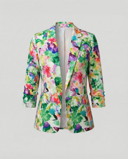 Damen Blazer Elegant Blume Modern