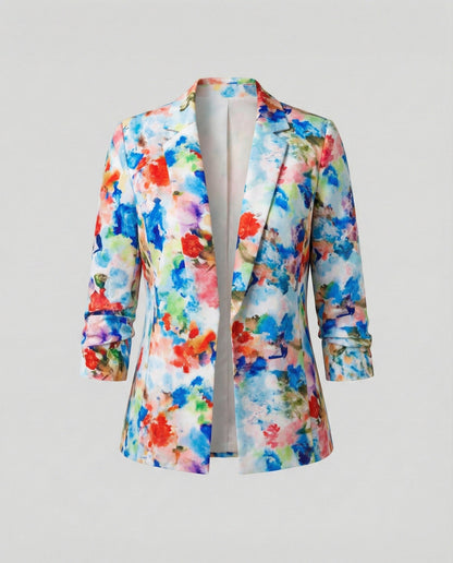 Damen Blazer Elegant Blume Modern