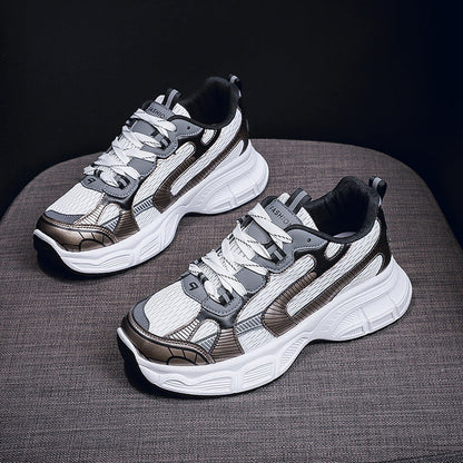 Damen Chunky Sneaker Atmungsaktives Mesh Komfortsohle