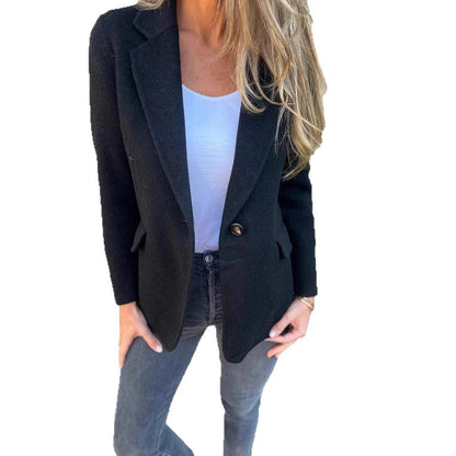 Damen Blazer Gestreift Elegant Berliner Stil