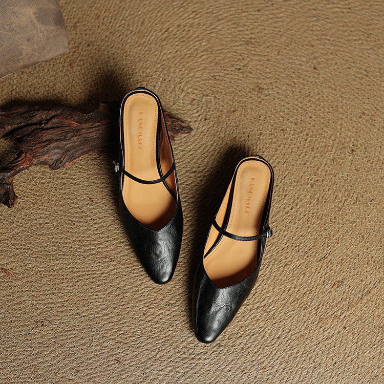 Damen Leder-Slipper Echtleder Bequem