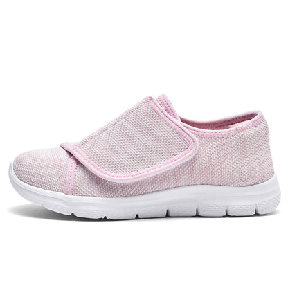 Damen Sneaker Bequem Slip-On Klettverschluss Weite Passform