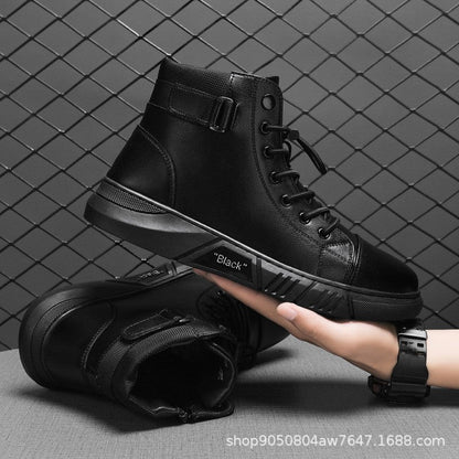 Damen Schnürboots Robustes Leder