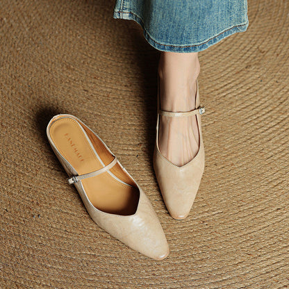 Damen Leder-Slipper Echtleder Bequem