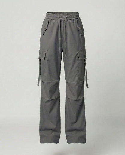 Damen Cargohose Elastisch Weit Mit Taschen