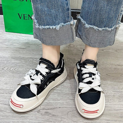 Damen Sneaker Modern Schnürschuhe Trendfarben