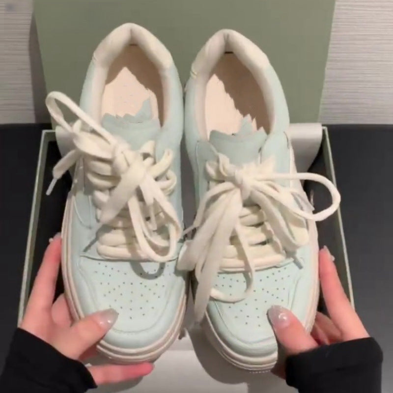 Damen Sneaker Plateau Atmungsaktives Mesh Sportlich