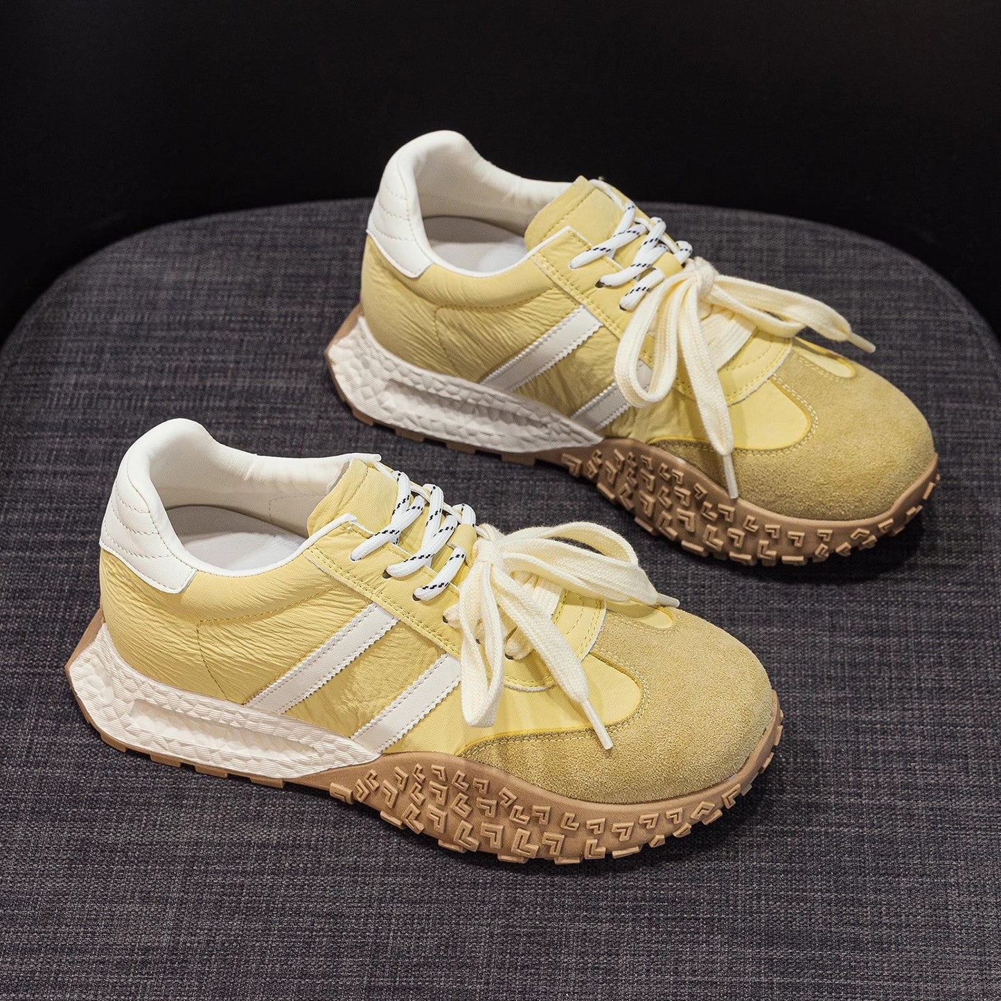Damen Sneaker Sportlich Atmungsaktiv Mit Profilsohle