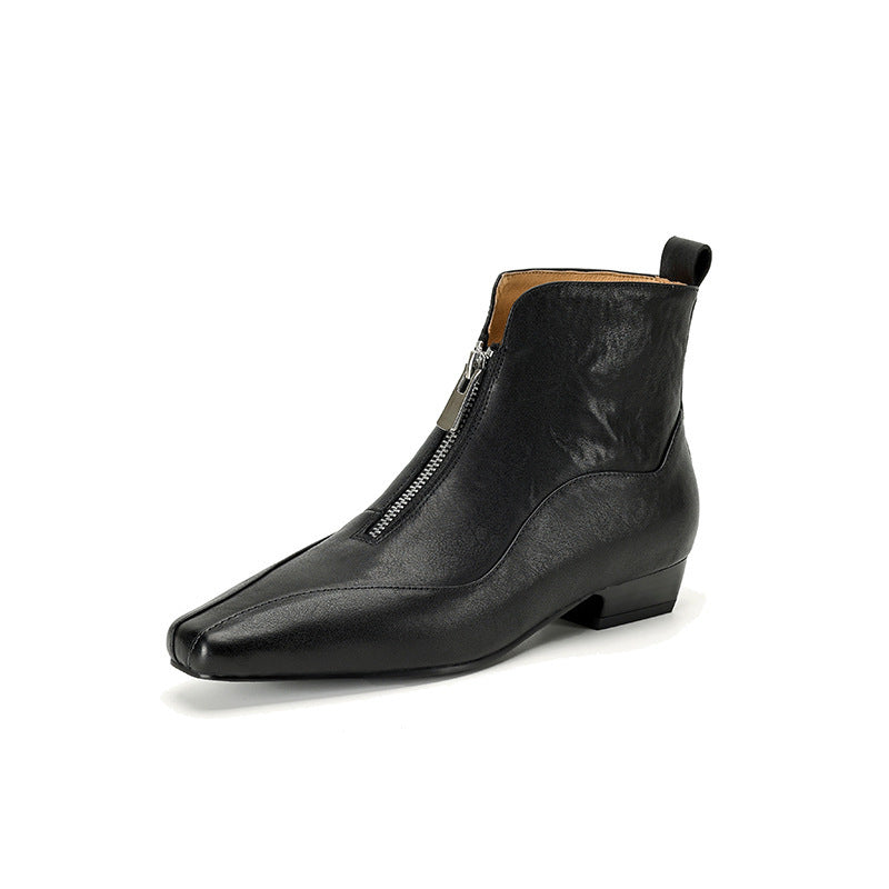 Damen Stiefeletten Elegant Reißverschluss Komfortschuhe