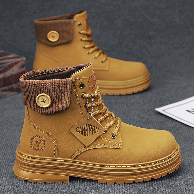 Damen Winterstiefel Gepolstert Warm Knopfverschluss