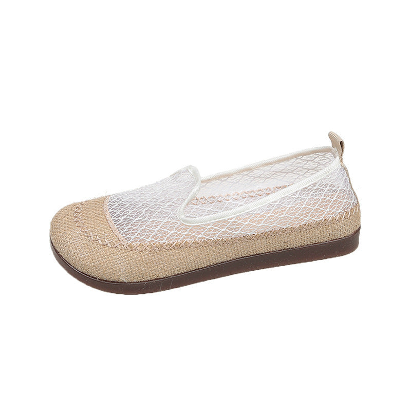 Damen Ballerinas Atmungsaktives Netzstoff Bequem