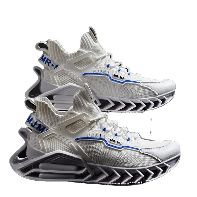 Damen Sneaker Sportlich Atmungsaktives Mesh Dämpfung Weiß - Norvielle