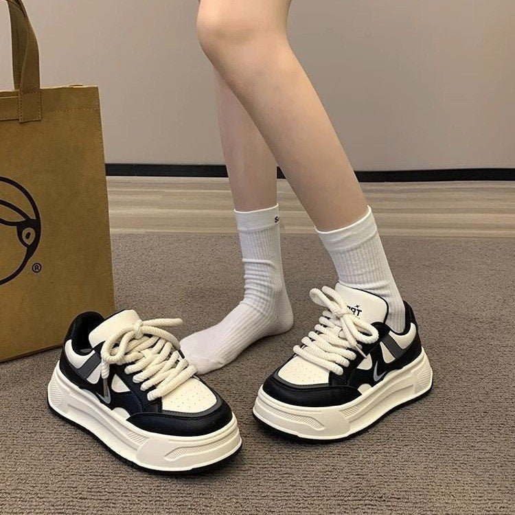 Damen Plattform Sneaker Hoch Modisch