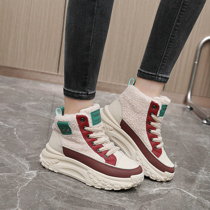 Damen High- Sneaker Warmfleece Rutschfest