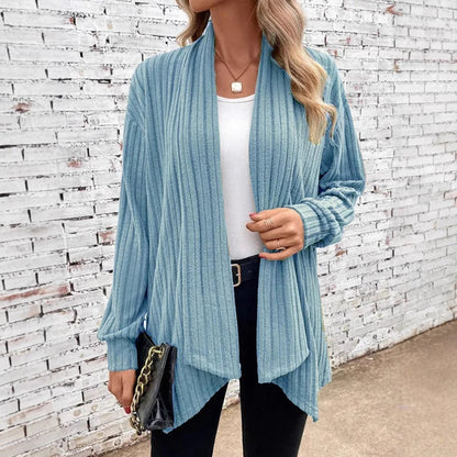 Damen Strickjacke Offener Schnitt Moderner Look