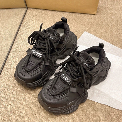 Damen Sneaker Chunky Atmungsaktives Mesh Trendy Sport