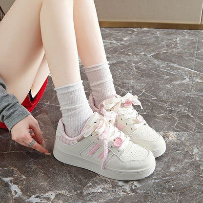 Damen Sneaker Kariert Atmungsaktives Mesh Komfortschuhe