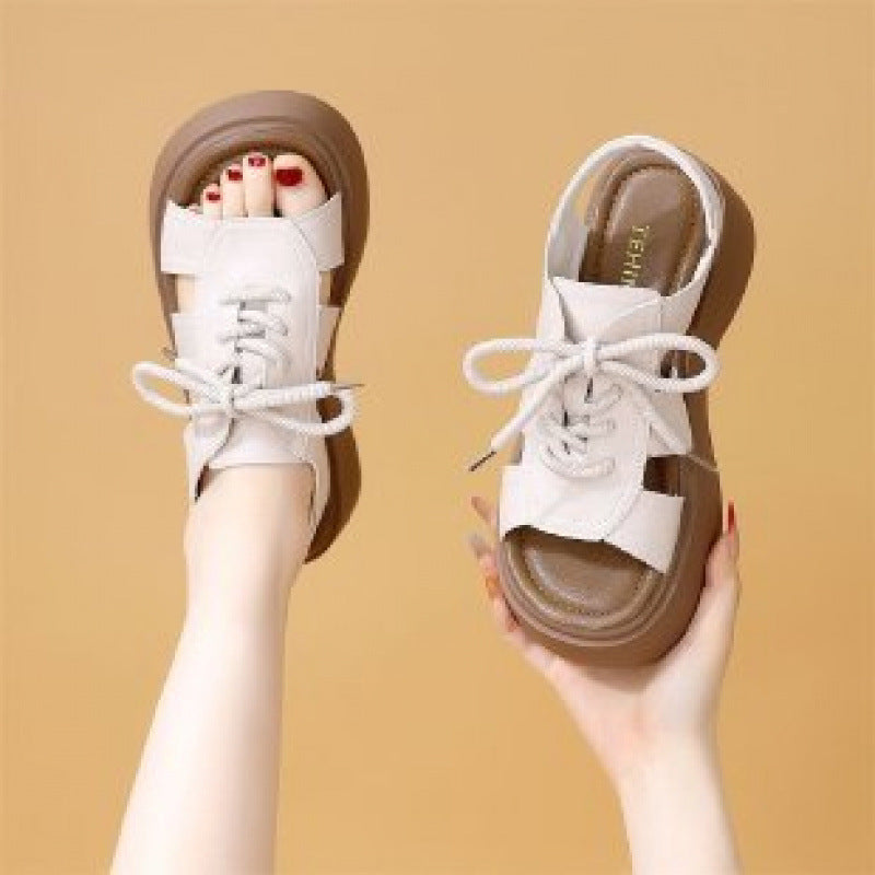 Damen Sport-Sandalen Komfortabel Mit Schnürsenkeln