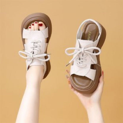 Damen Sport-Sandalen Komfortabel Mit Schnürsenkeln