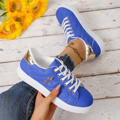 Damen Sneaker Weich Glänzend Sportlich