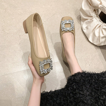 Damen Ballerinas Glitzer Schmuck Detail Elegantes Design