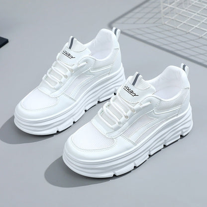 Damen Sneaker Bequem Laufsohle Hoch