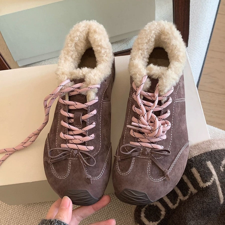 Damen Winter-Sneaker Sportlich Warm Kunstfell