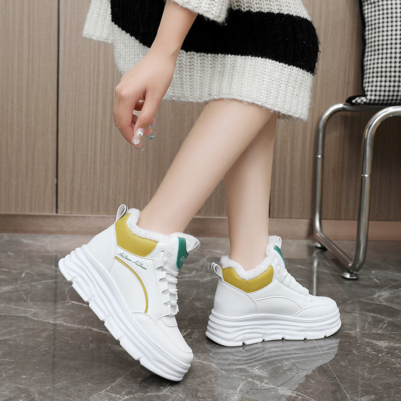 Damen Winter Sneaker Hoch Rutschfest Elastisch