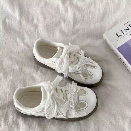 Damen Sneaker Modisch Schnürsenkel