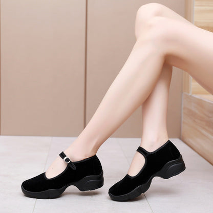 Damen Komfortschuhe Mary Jane Elegantes Leder