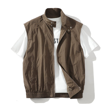 Herren Ärmellose Jacke Sportlich Trendy