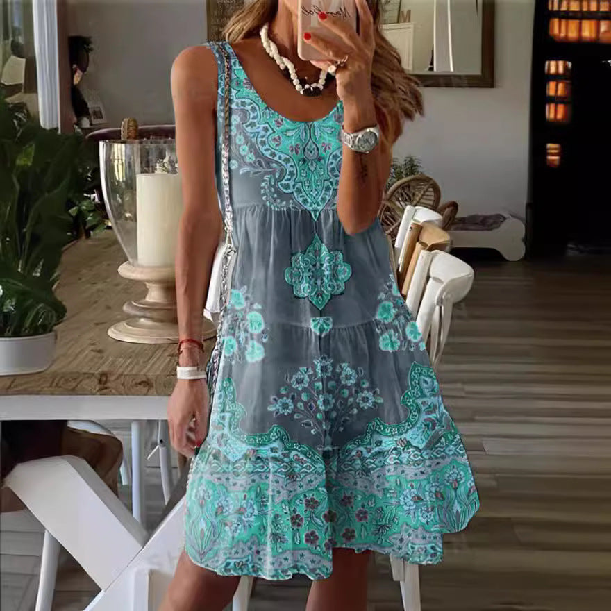Damen Sommerkleid Verstellbare Träger Leicht