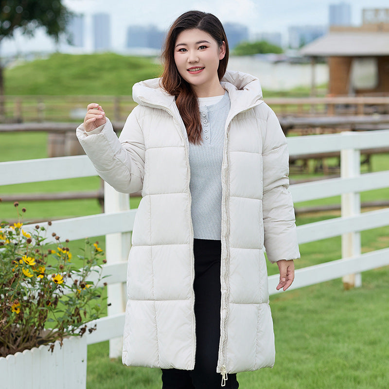 Damen Winterjacke Warme Kapuze Reißverschluss