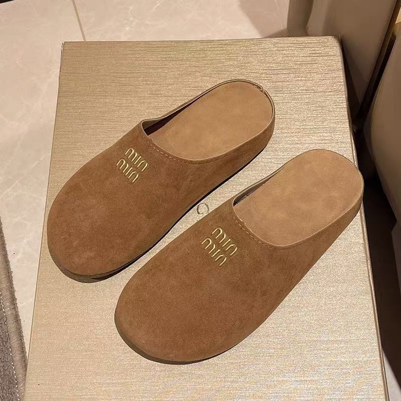 Damen Veloursleder Hausschuhe Weich Warm