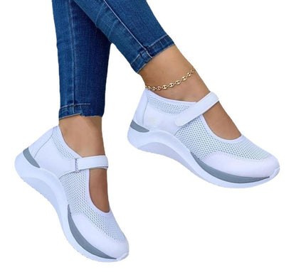 Damen Sneaker Atmungsaktives Mesh Bequem Verstellbar