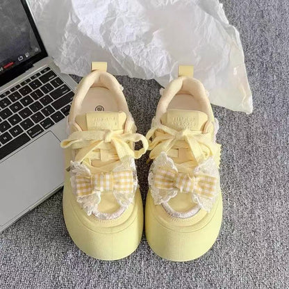 Damen Sneaker Rüschen Sportlich