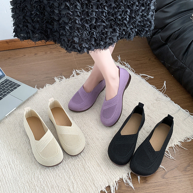 Damen Ballerinas Atmungsaktiv Elastisch Bequem - Norvielle
