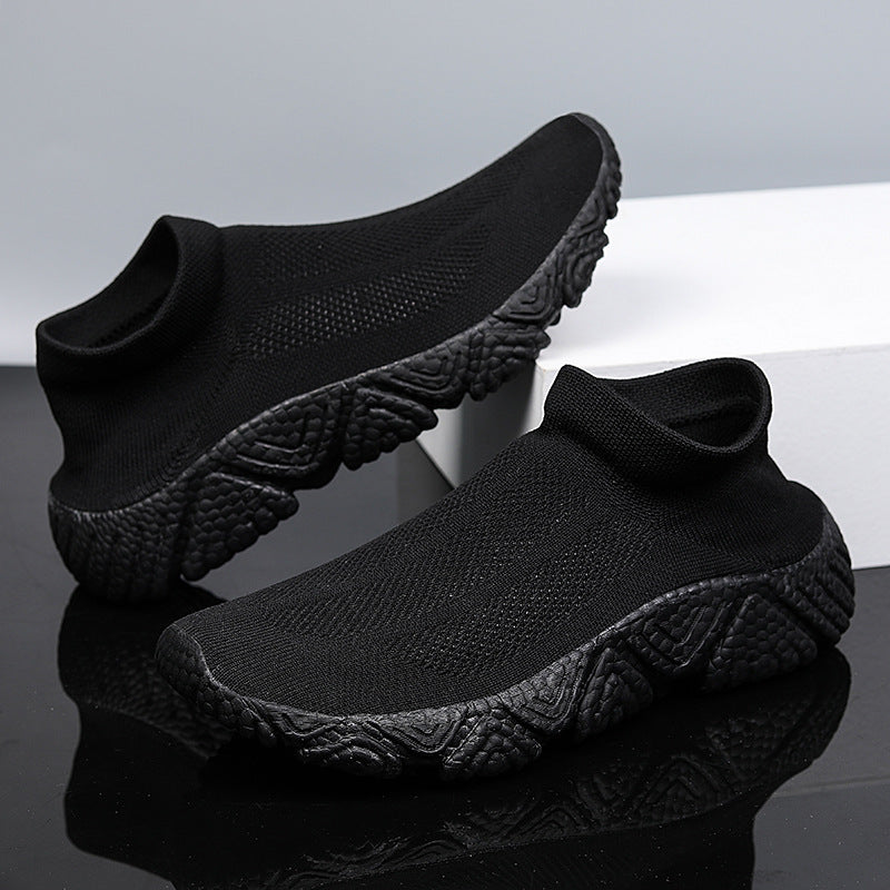 Damen Sneaker Sportlich Knit Slip-On Rutschfeste Sohle