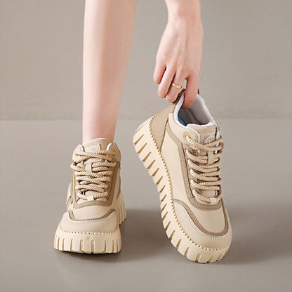 Damen High- Sneaker Elegantes Leder