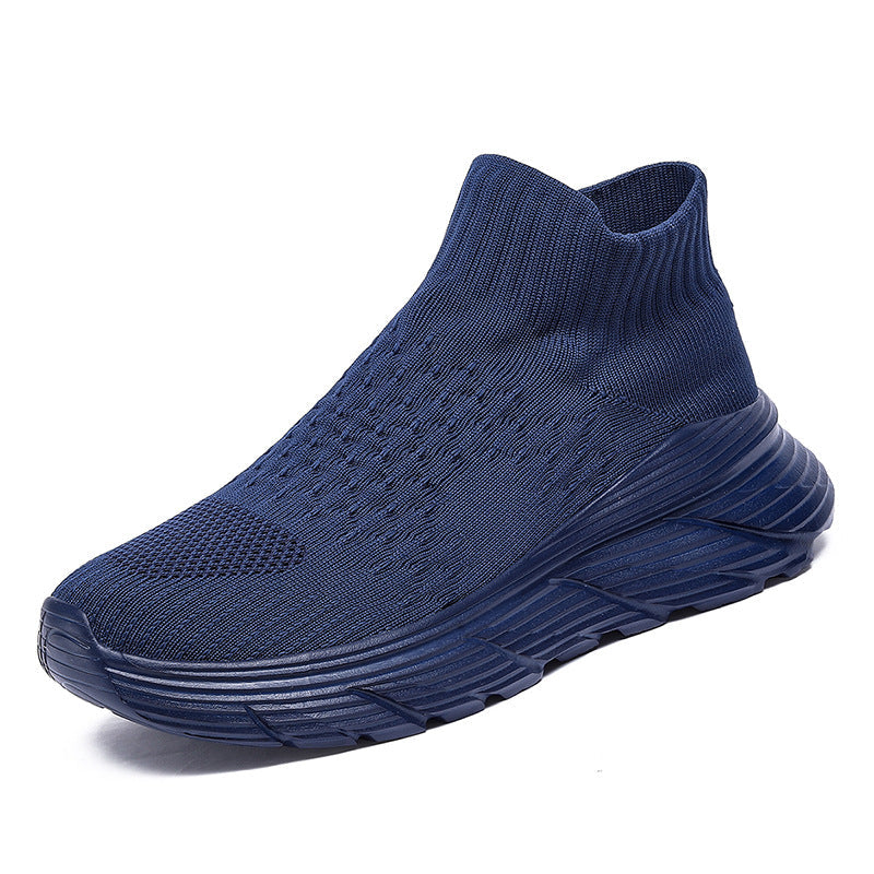 Damen Sneaker Elastisch Strick Optik Sportlich