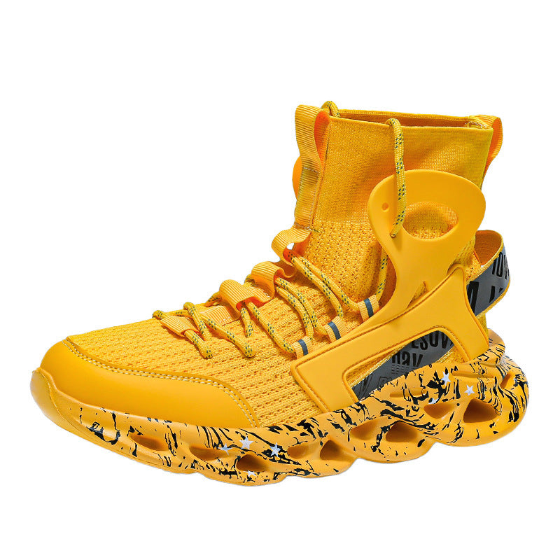 Damen High- Sneaker Sportlich Traktionssohle