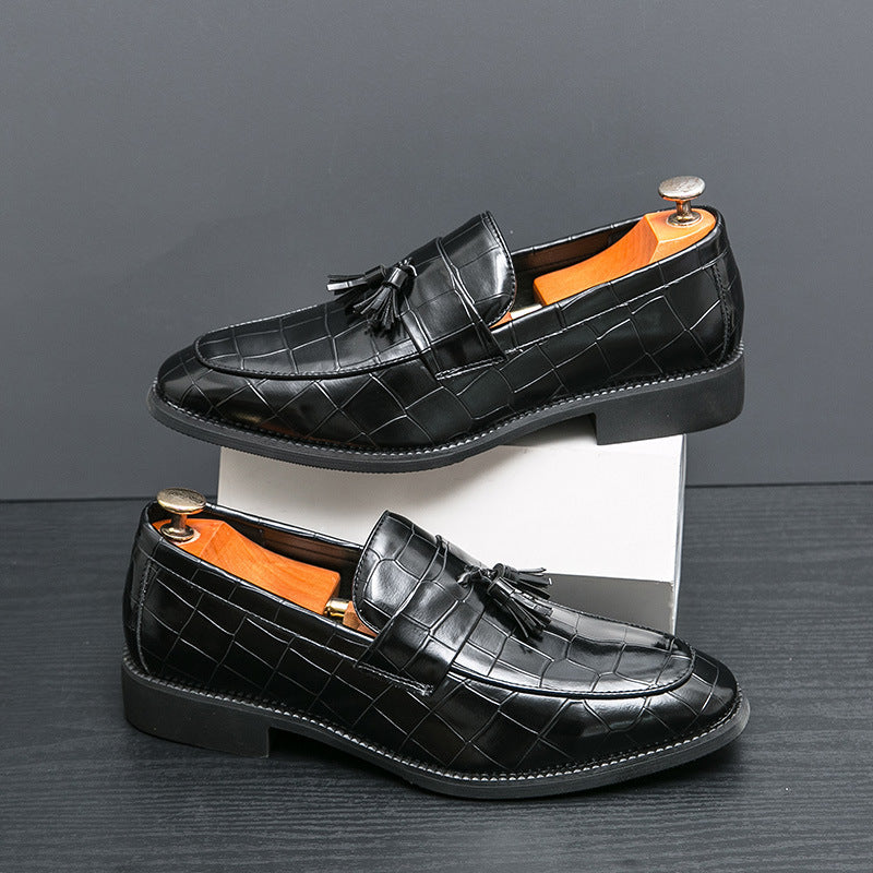 Damen Mokassins Leder Quasten Detail